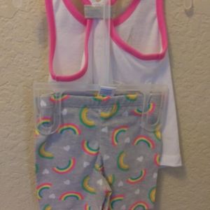 NWOT Infants Unicorn Rainbow Tank Biker Shorts